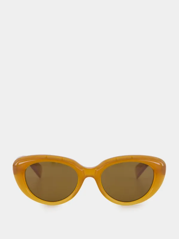 Mustard SL 859 Cat-Eye Sunglasses sold by Fashion Clinic