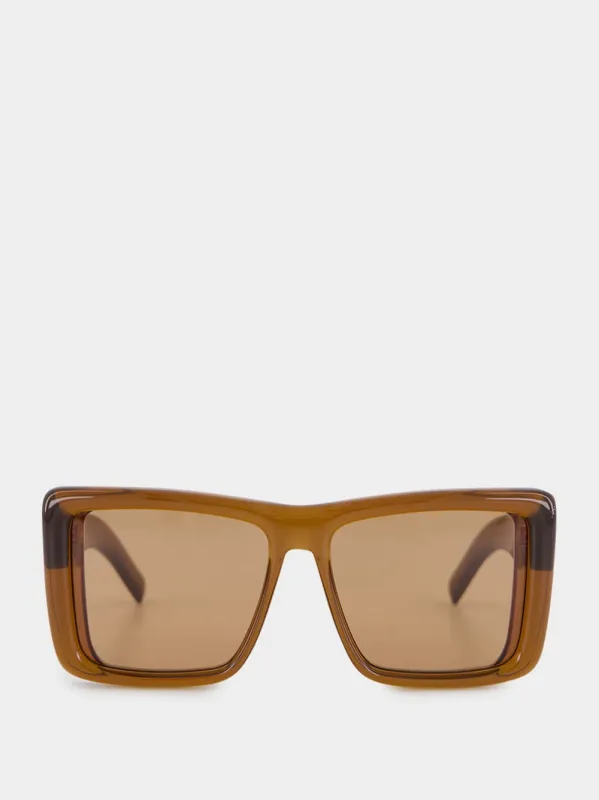 Transparent Cognac SL 900 Howl Square Sunglasses sold by Fashion Clinic