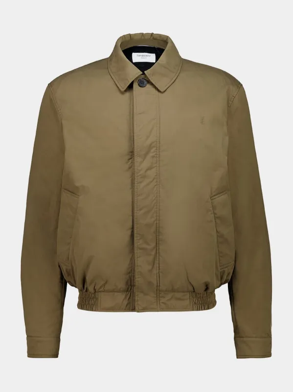 Taupe Caucase Cassandre Short Jacket in Cotton Serge made by Fashion Clinic