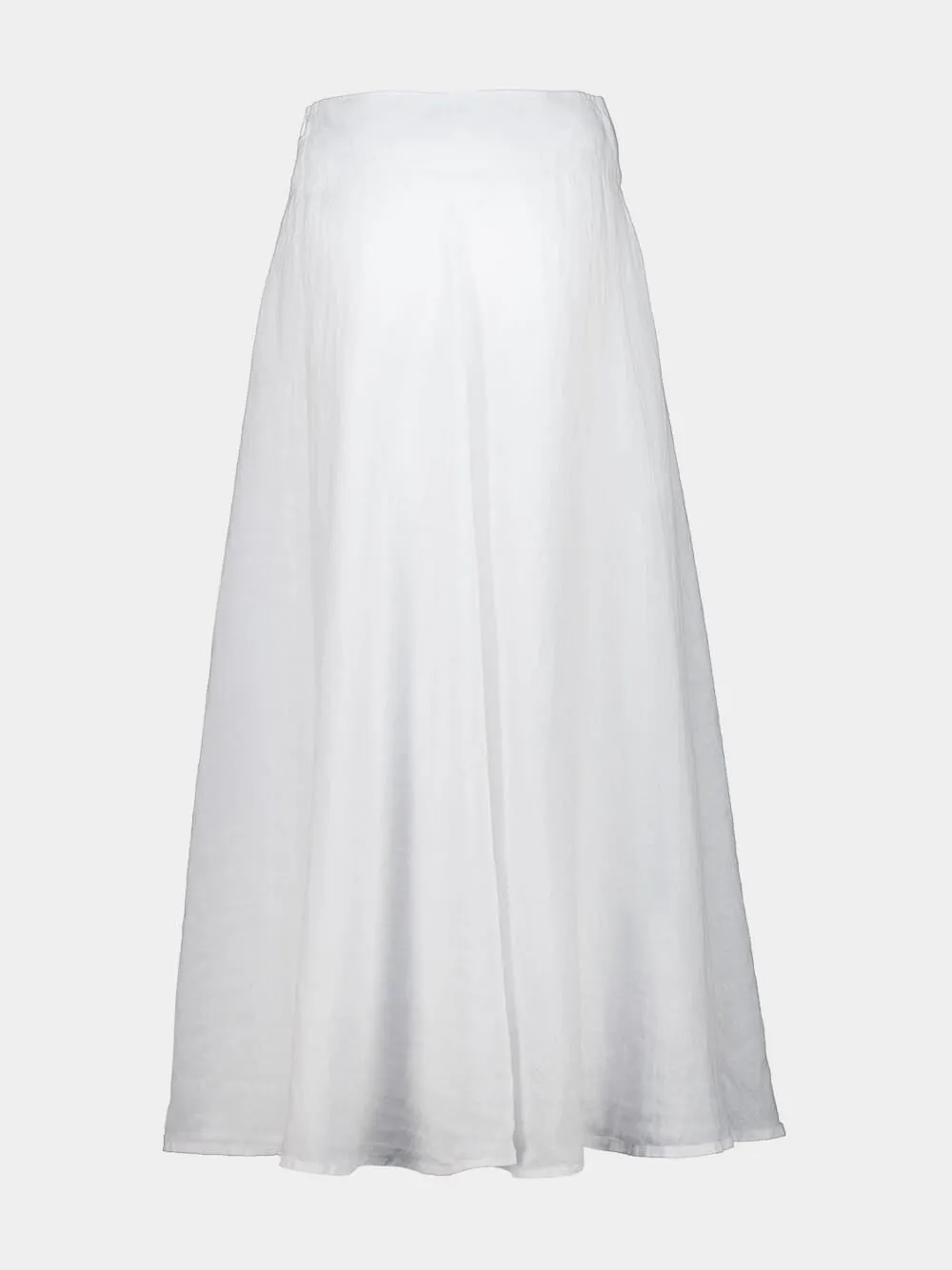 White Linen and Cotton Maxi Skirt sold by Fashion Clinic product image thumbnail 2