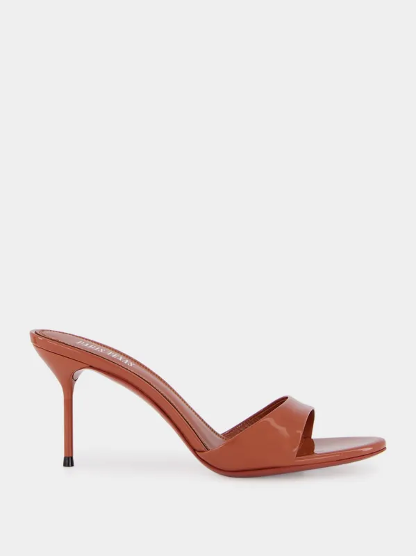 Desert Rose 70 Patent Leather Lidia Mules sold by Fashion Clinic