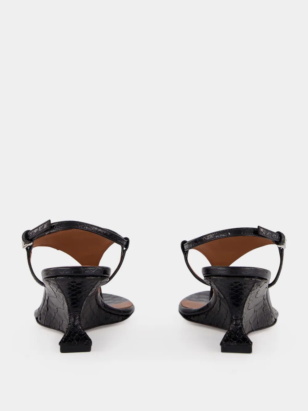 Black Leather Nina Thong 50 Sandals sold by Fashion Clinic product image thumbnail 5