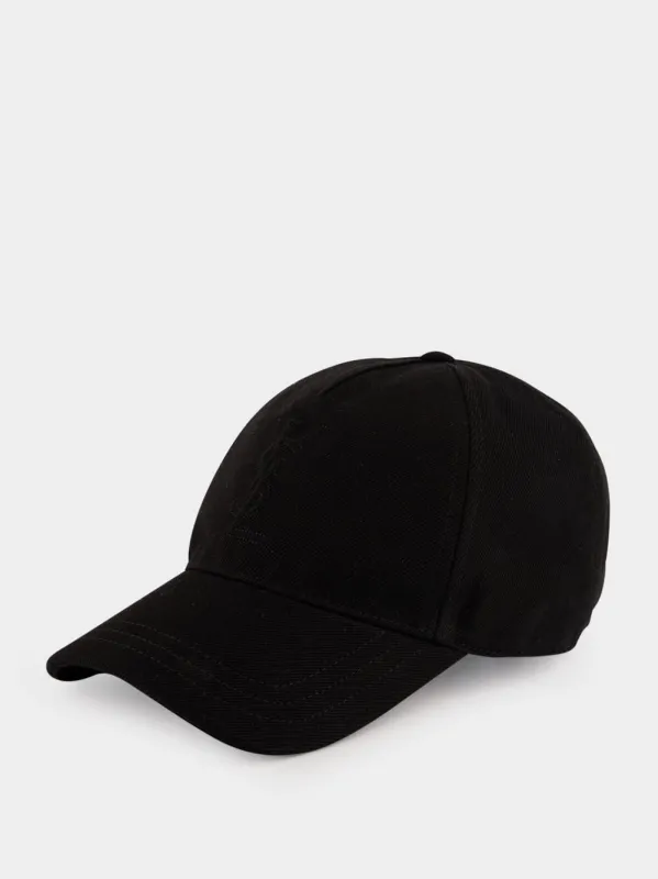 Black Cassandre Cotton Denim Twill Cap sold by Fashion Clinic
