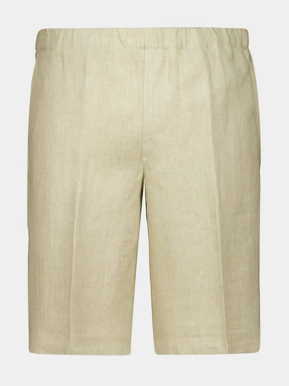 Beige Linen Bermuda Shorts sold by Fashion Clinic