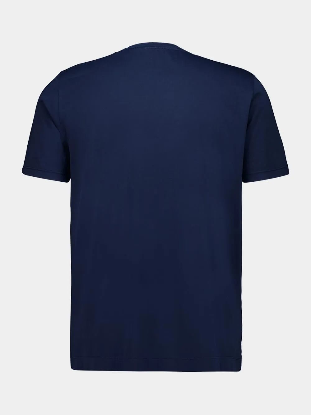 Blue Cotton Crew Neck T-Shirt sold by Fashion Clinic product image thumbnail 2