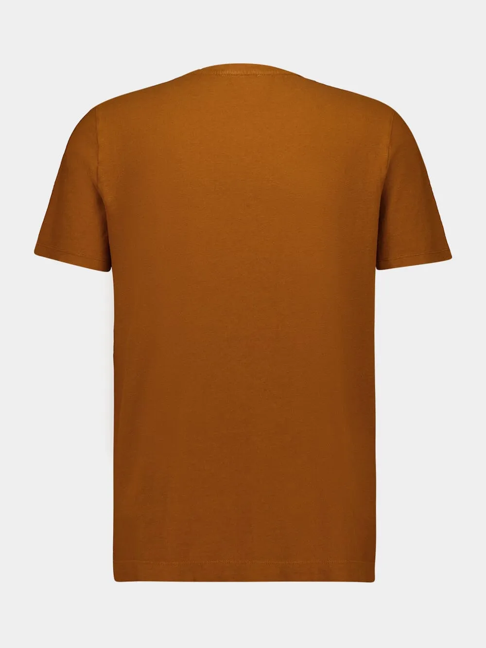 Copper Cotton Linen Crew Neck T-Shirt sold by Fashion Clinic product image thumbnail 2