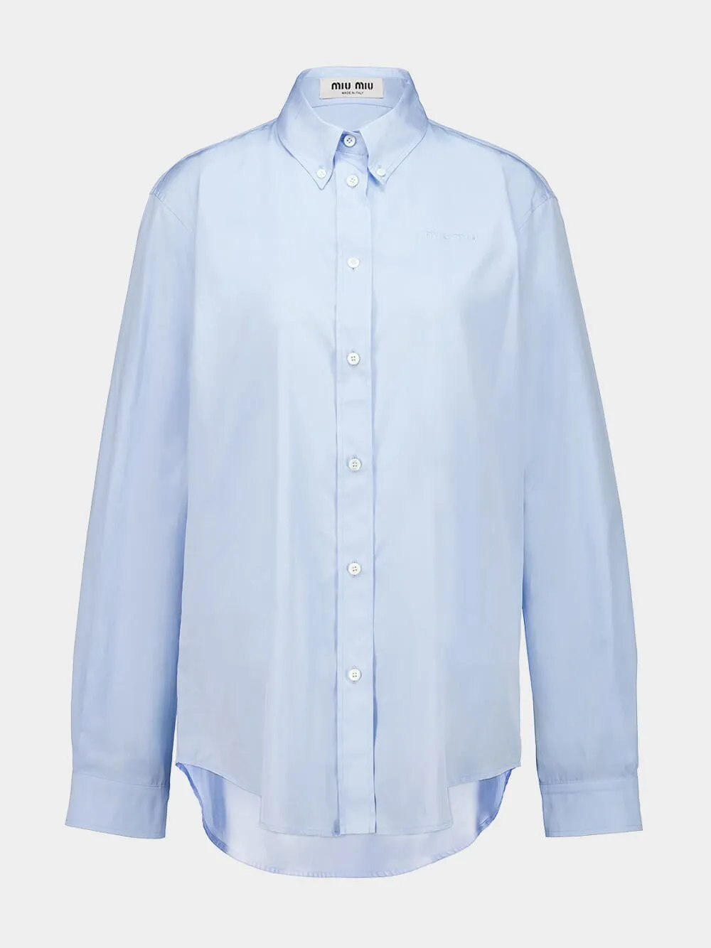 Sapphire Blue Poplin Button-Down Shirt sold by Fashion Clinic