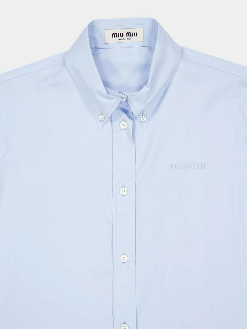 Sapphire Blue Poplin Button-Down Shirt sold by Fashion Clinic product image thumbnail 3
