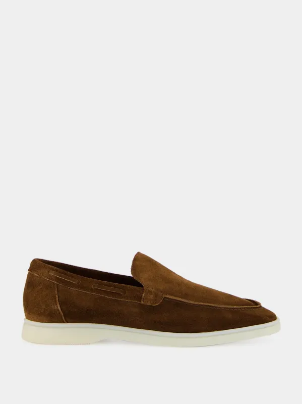Chocolate Brown Suede Yacht Loafers sold by Fashion Clinic
