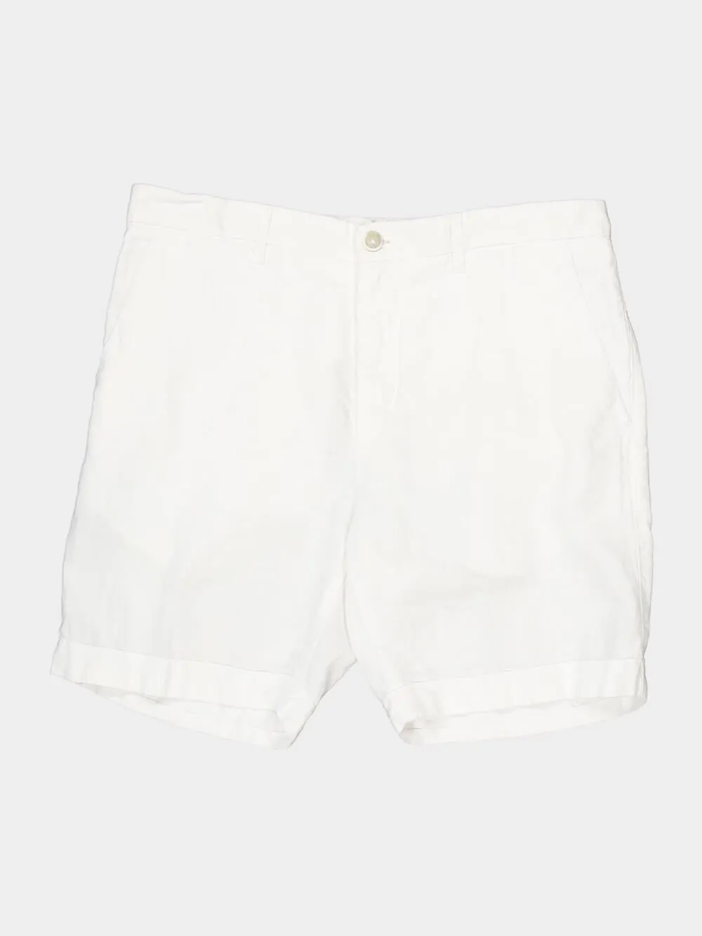 White Linen Bermuda Shorts sold by Fashion Clinic product image thumbnail 5