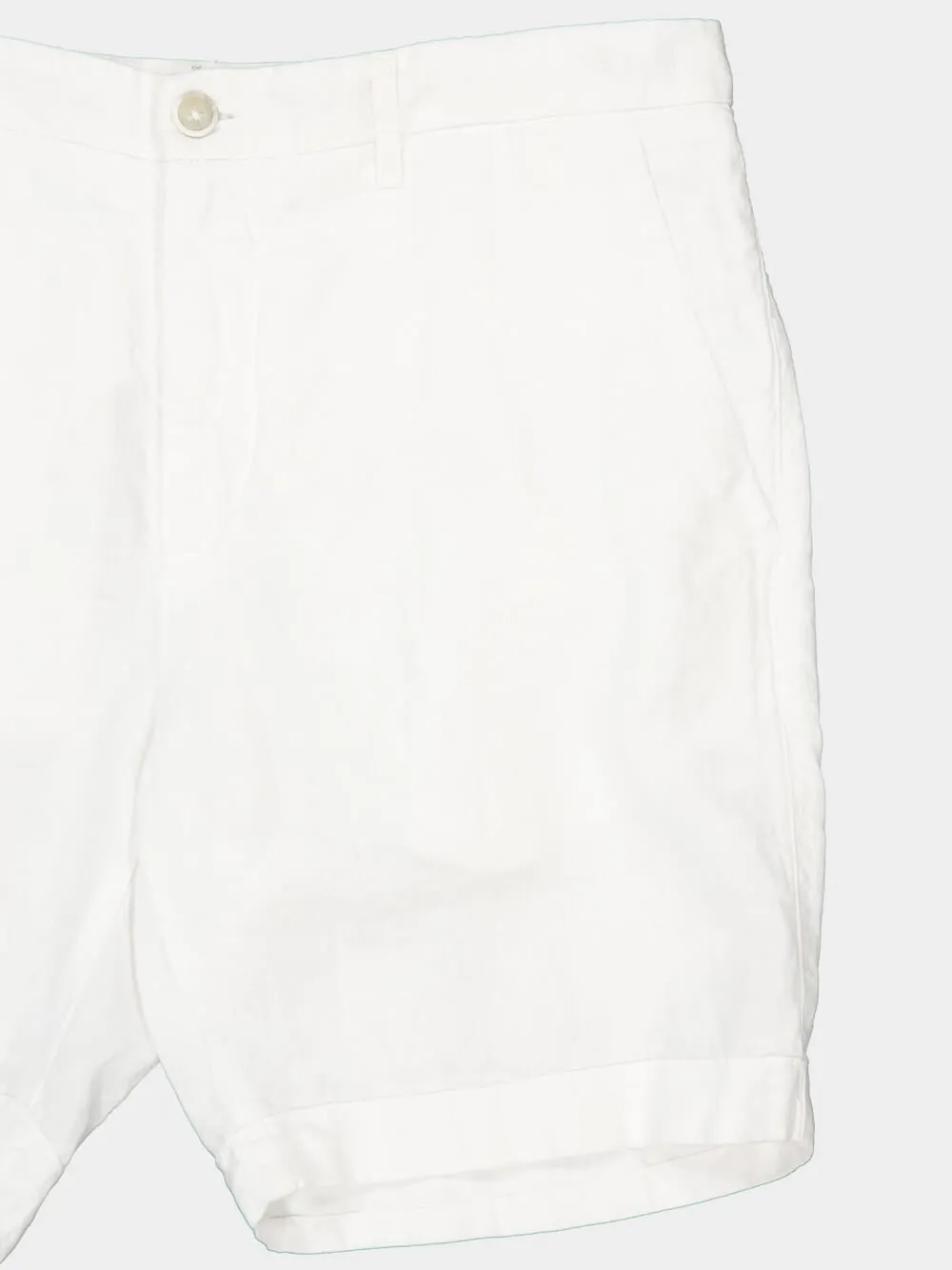 White Linen Bermuda Shorts sold by Fashion Clinic product image thumbnail 3