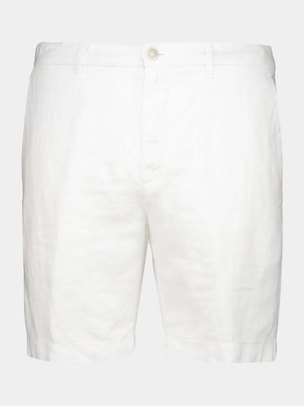 White Linen Bermuda Shorts sold by Fashion Clinic