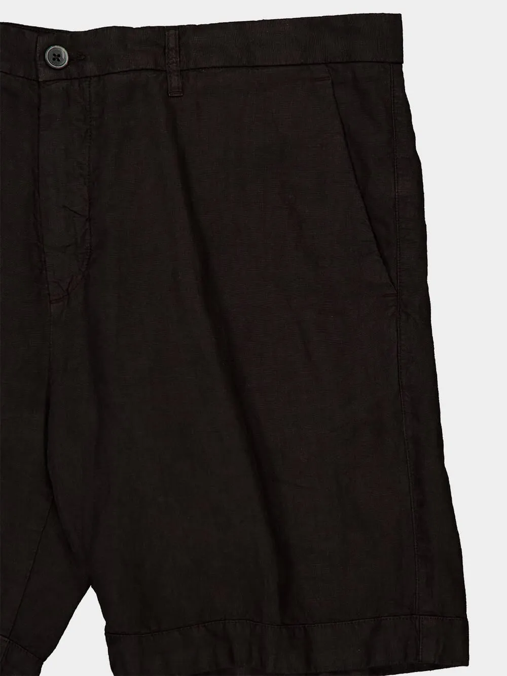 Black Linen Bermuda Shorts sold by Fashion Clinic product image thumbnail 3