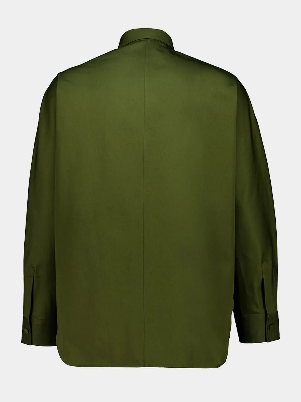 Khaki Cotton Couture Seam Overshirt sold by Fashion Clinic product image thumbnail 3