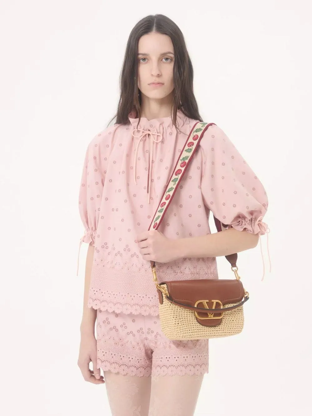 Natural Raffia and Saddle Brown Leather Shoulder Bag sold by Fashion Clinic product image thumbnail 2