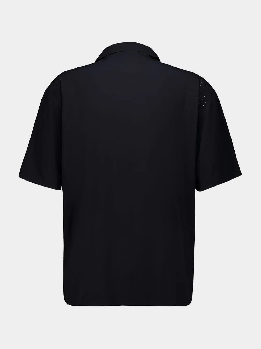 Black Ultralight Woven Short Sleeve Shirt sold by Fashion Clinic product image thumbnail 4