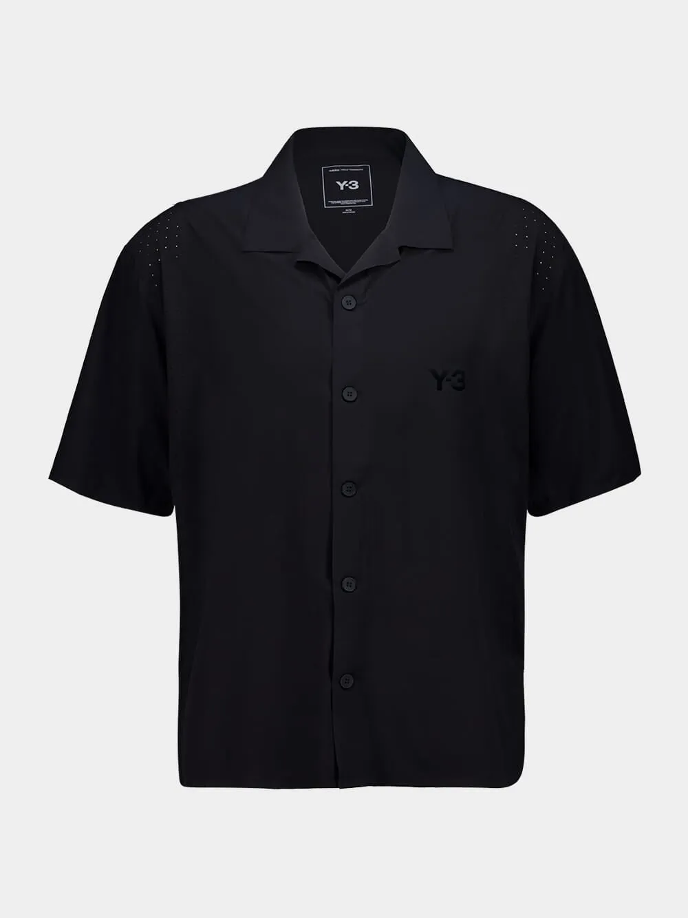 Black Ultralight Woven Short Sleeve Shirt sold by Fashion Clinic product image thumbnail 2