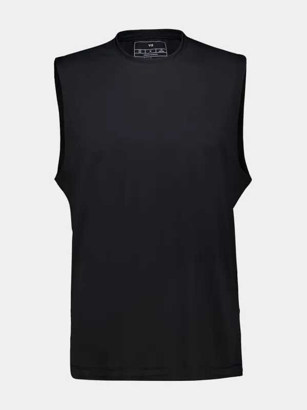 Black Running Tank Top made by Y-3