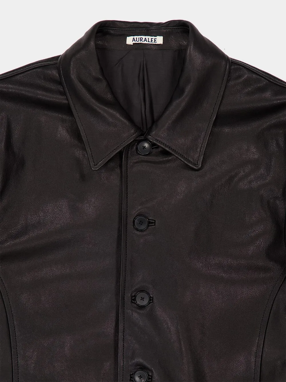 Black Textured Lamb Leather Blouson sold by Fashion Clinic product image thumbnail 5