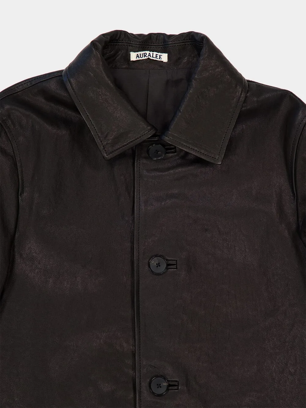 Black Textured Lamb Leather Blouson sold by Fashion Clinic product image thumbnail 5
