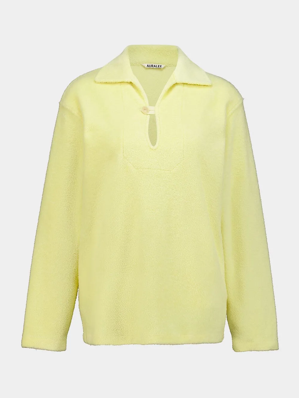 Light Yellow Terry Cotton Shirt sold by Fashion Clinic