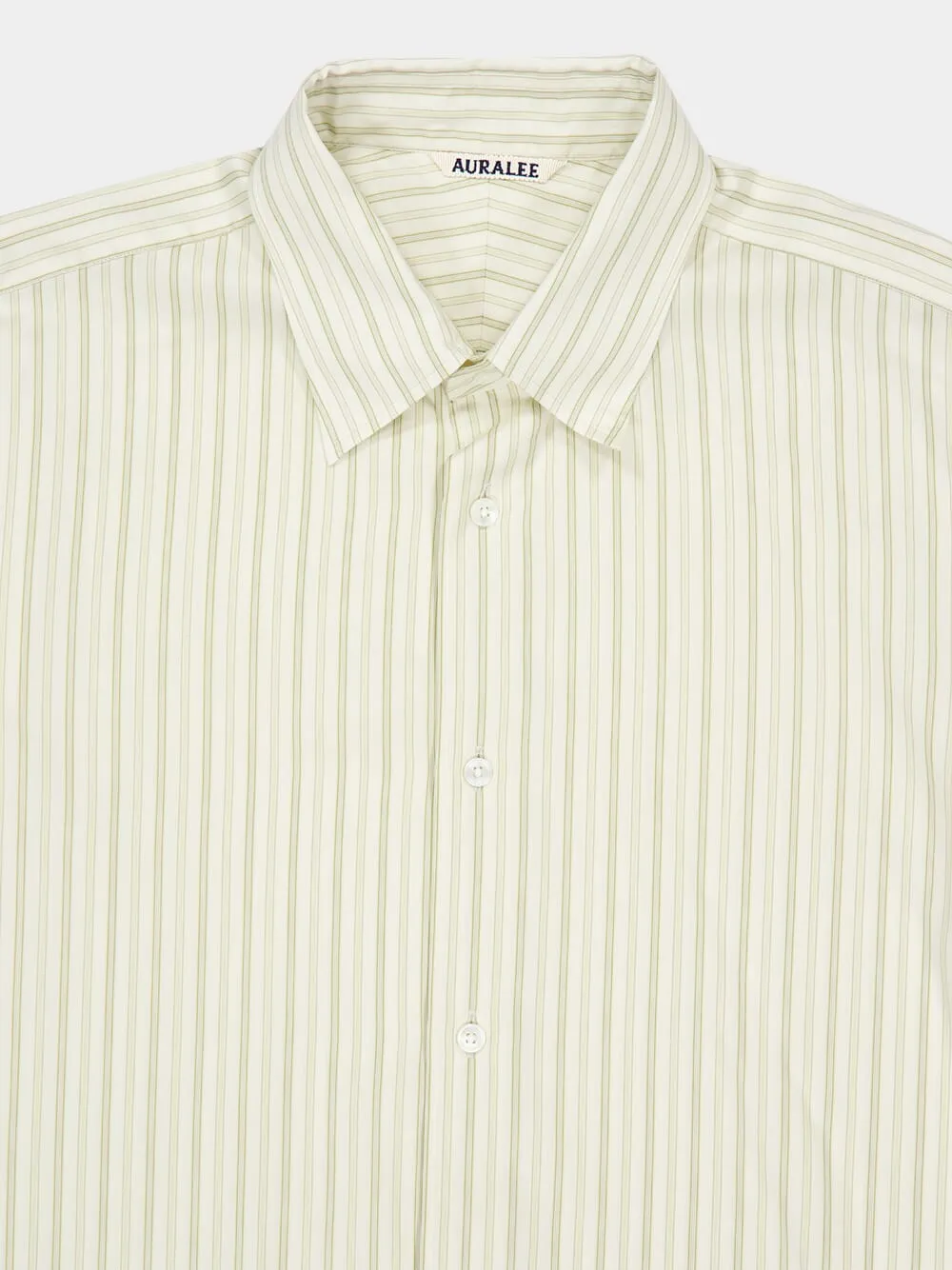 Ivory Cotton Silk Striped Shirt sold by Fashion Clinic product image thumbnail 3