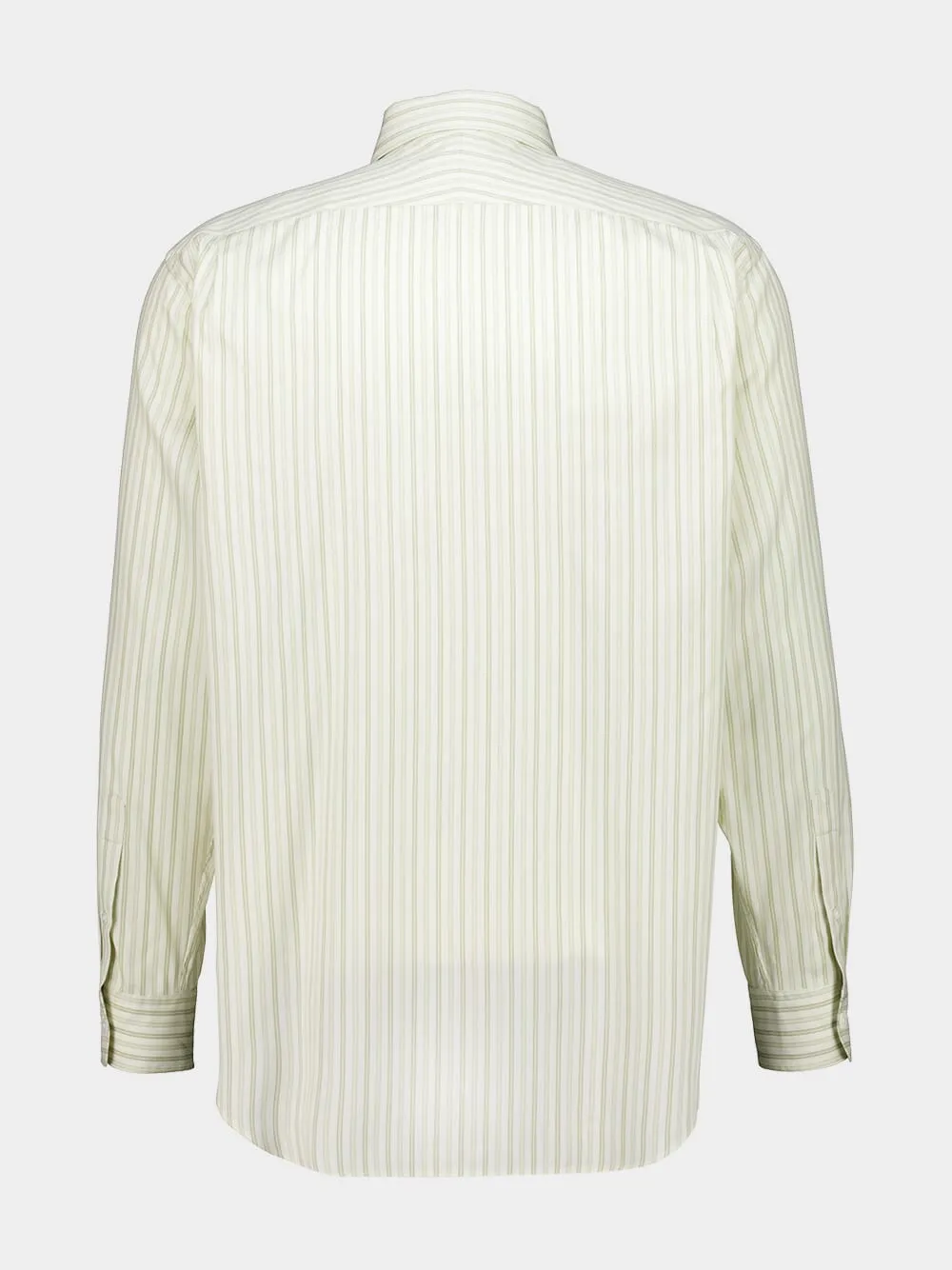 Ivory Cotton Silk Striped Shirt sold by Fashion Clinic product image thumbnail 2