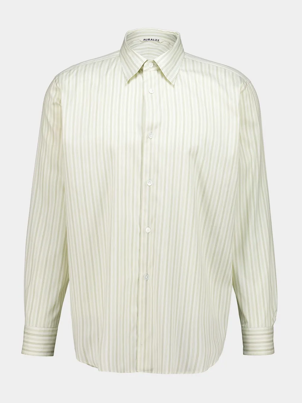 Ivory Cotton Silk Striped Shirt sold by Fashion Clinic
