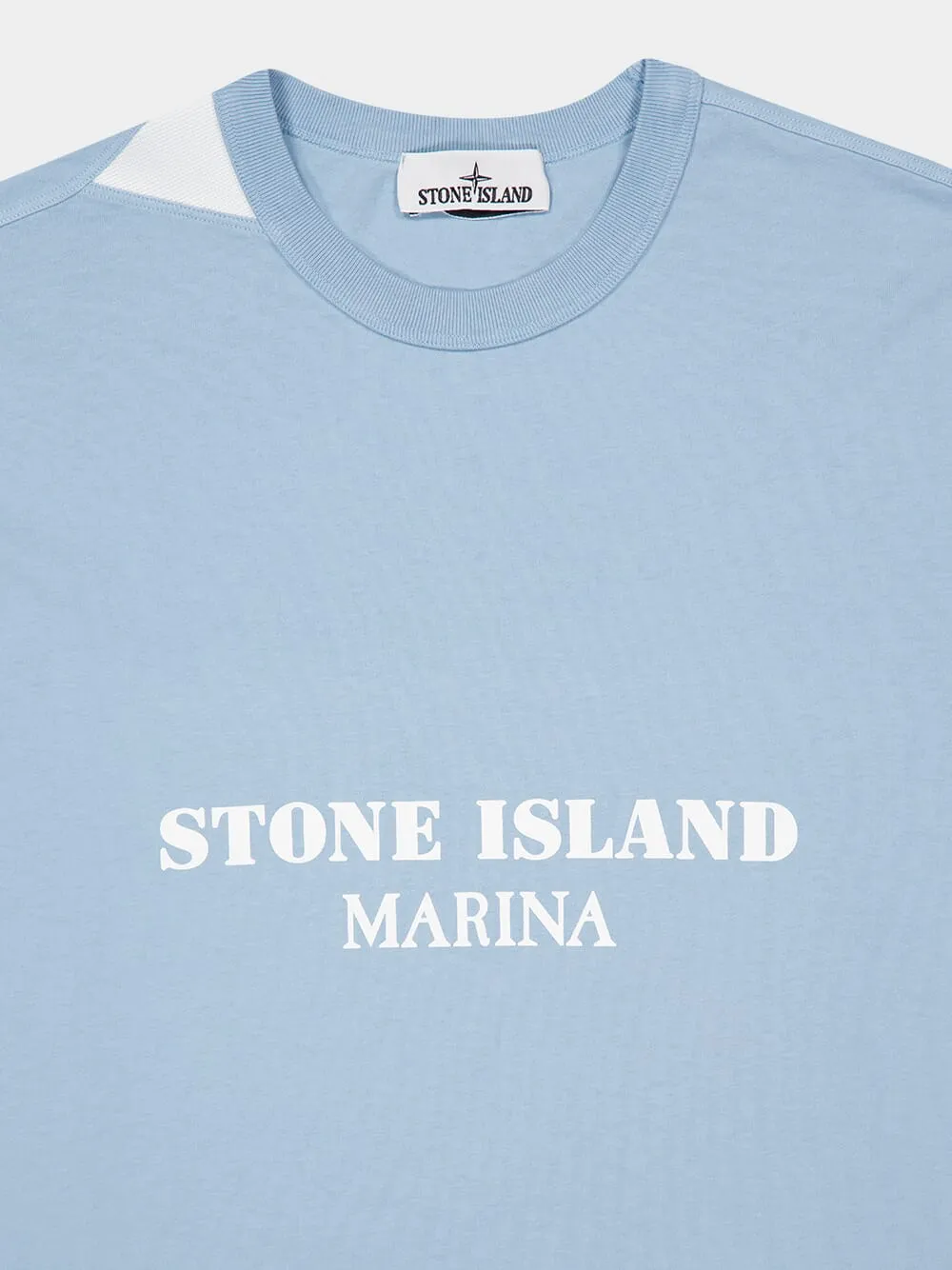 Powder Blue Marina Cotton T-Shirt sold by Fashion Clinic product image thumbnail 3