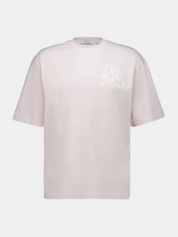 Mauve Morn Lilac Cotton T-Shirt made by Off-White