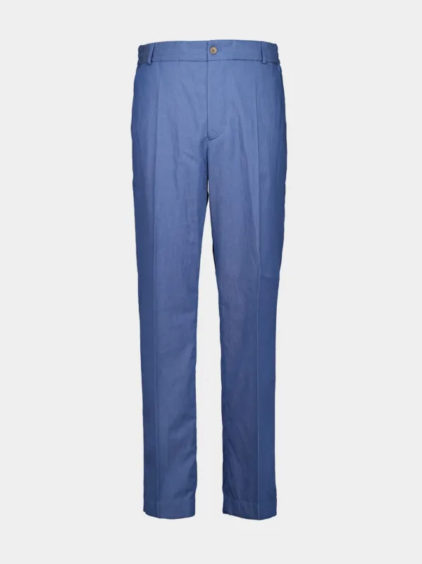Light Blue Straight Leg Denim Jeans made by Moncler