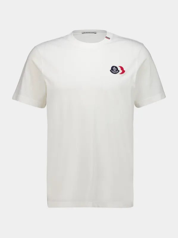 Natural Cotton T-Shirt with Logo made by Moncler