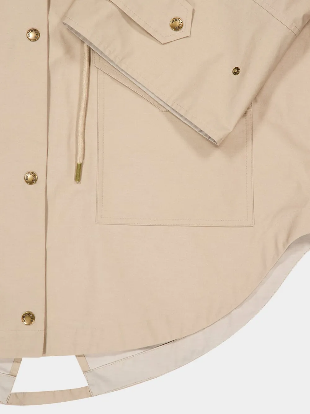 Beige Oversized Brunnera Hooded Parka sold by Fashion Clinic product image thumbnail 4
