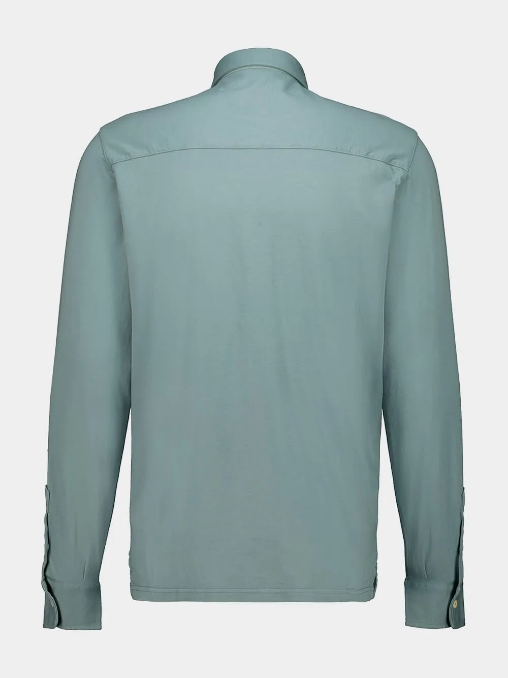 Green Knitted Cotton Long Sleeve Shirt sold by Fashion Clinic product image thumbnail 2