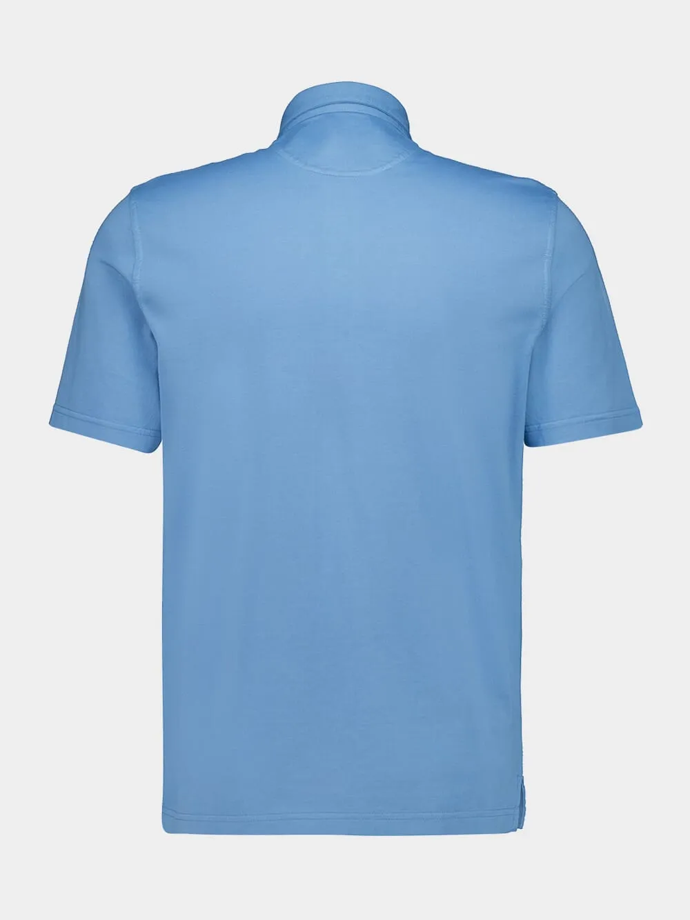 Steel Blue Knitted Cotton Polo Shirt sold by Fashion Clinic product image thumbnail 2