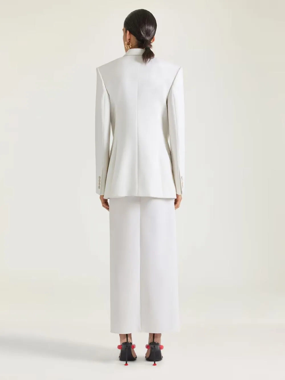 White Draped Wool Mohair Long Skirt sold by Fashion Clinic product image thumbnail 4