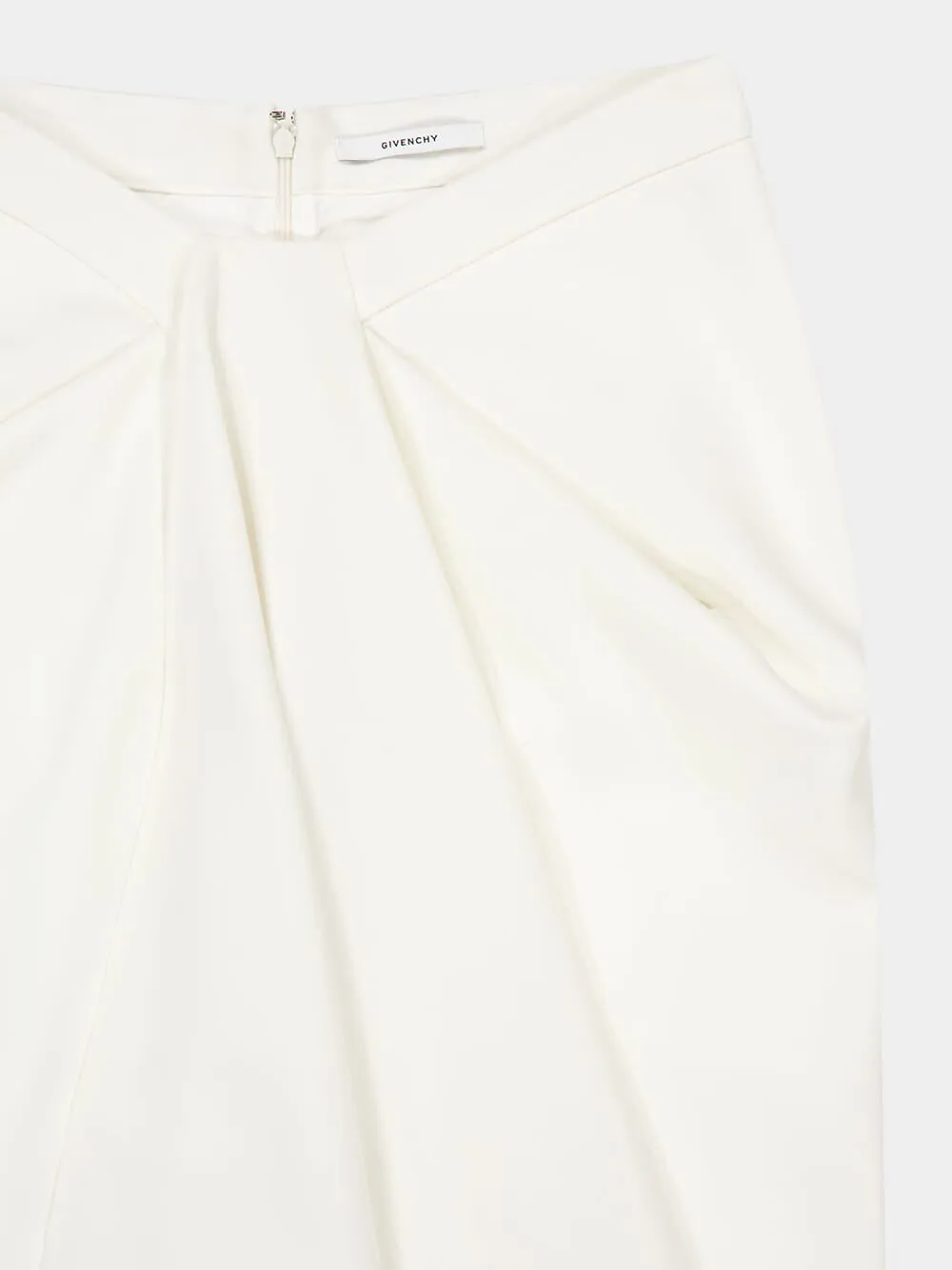 White Draped Wool Mohair Long Skirt sold by Fashion Clinic product image thumbnail 5