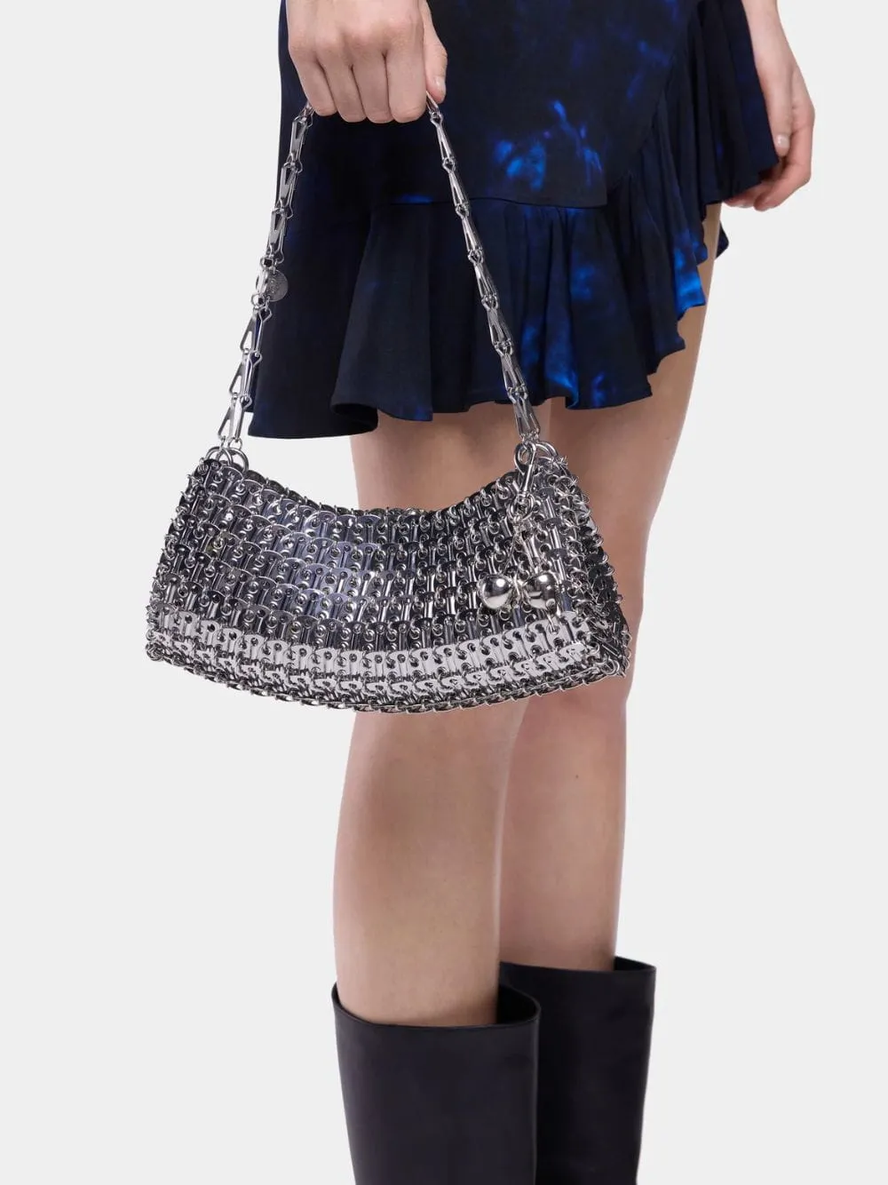 Silver 1969 Metal Disc Clutch Bag sold by Fashion Clinic