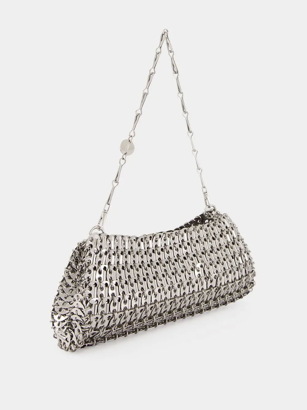 Silver 1969 Metal Disc Clutch Bag sold by Fashion Clinic product image thumbnail 4