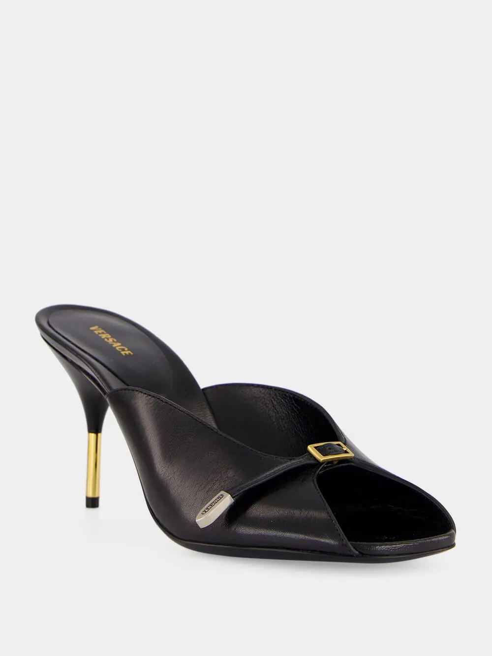 Black Nyx 80 Leather Mules sold by Fashion Clinic product image thumbnail 2