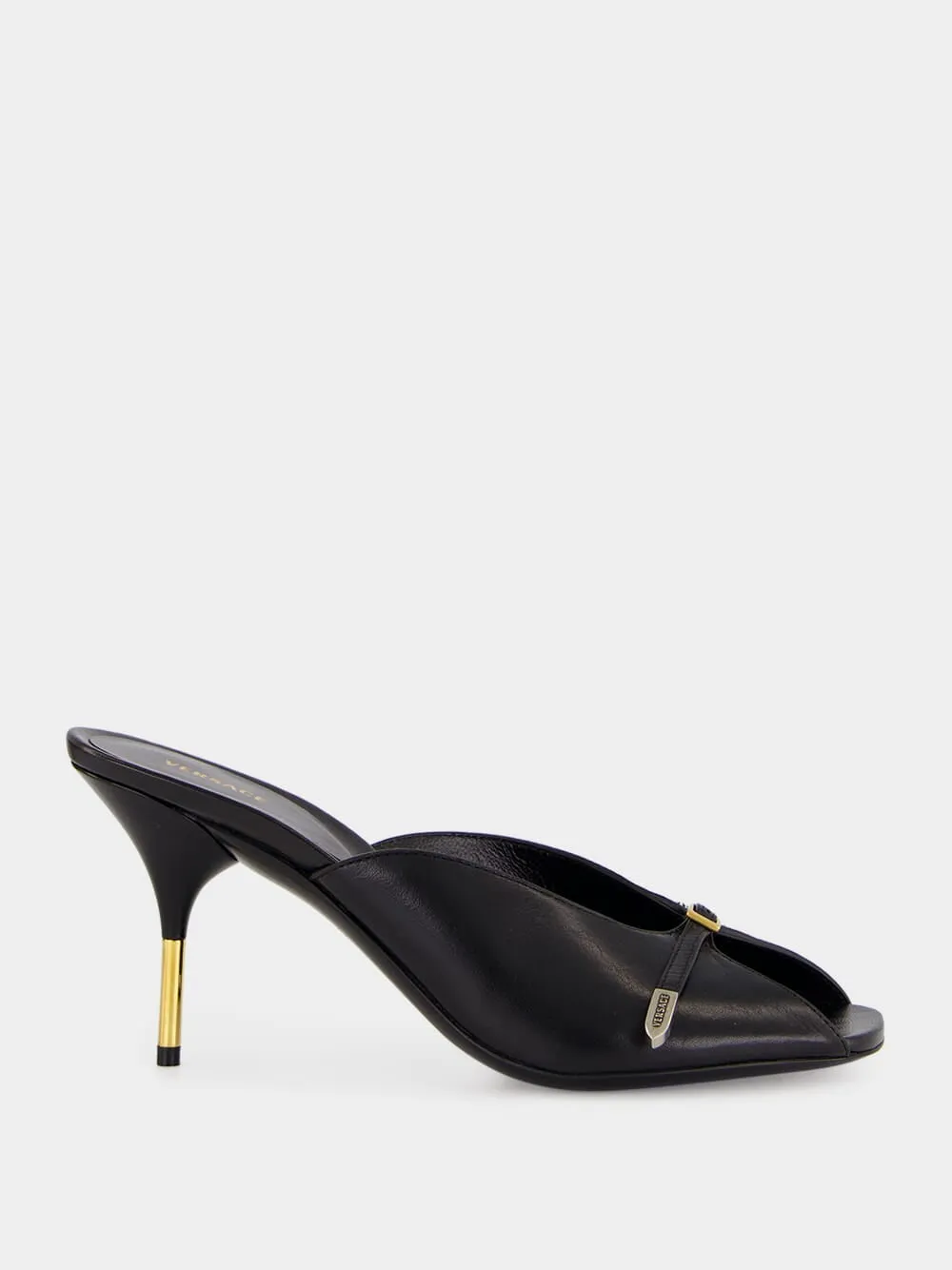 Black Nyx 80 Leather Mules sold by Fashion Clinic