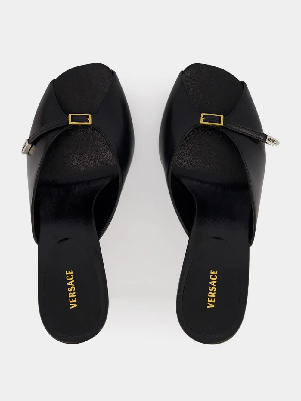 Black Nyx 80 Leather Mules sold by Fashion Clinic product image thumbnail 4