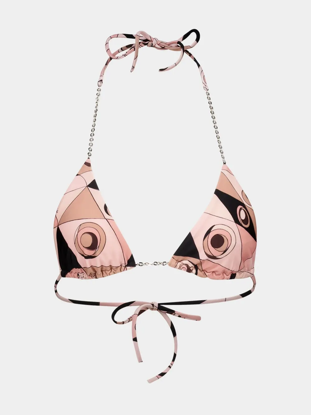 Nude Occhi Print Triangle Bikini Top sold by Fashion Clinic
