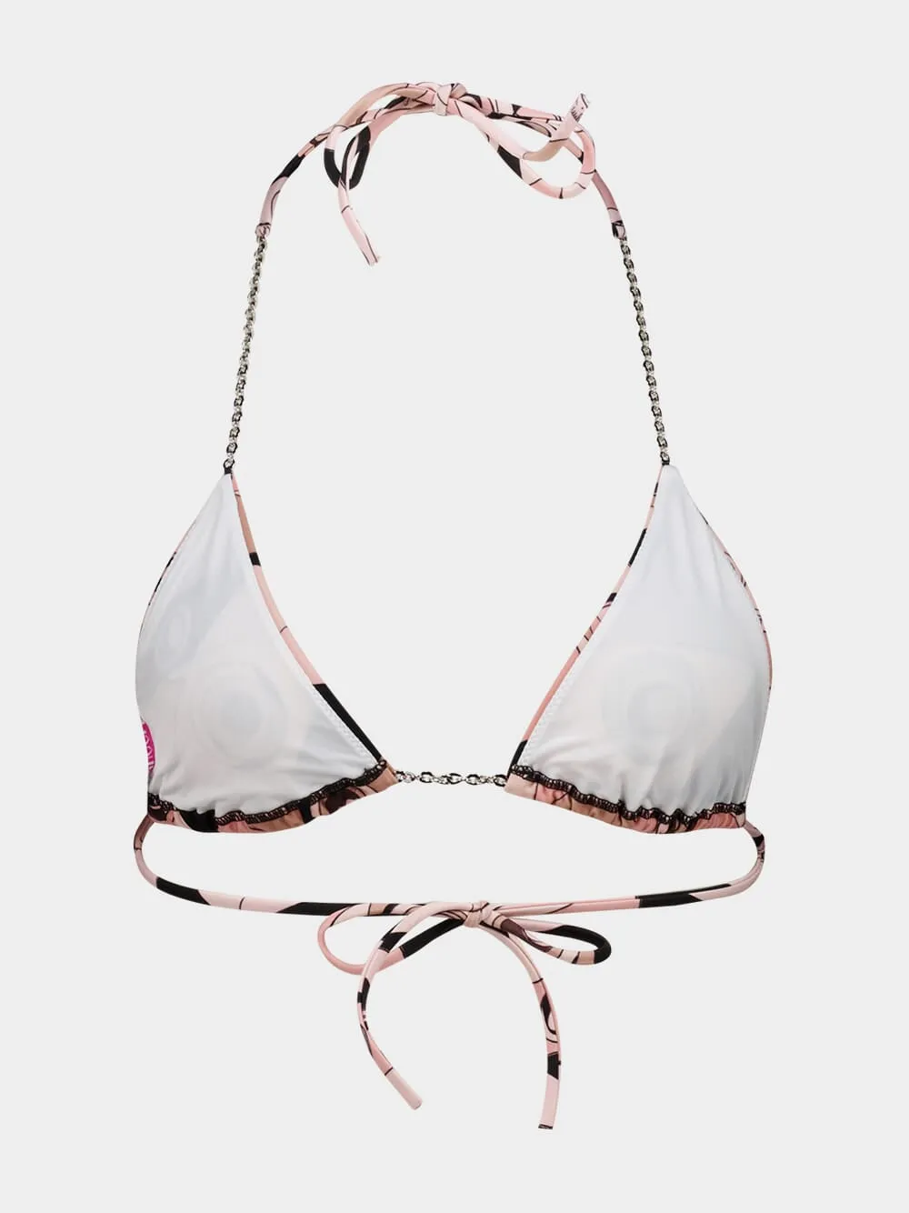 Nude Occhi Print Triangle Bikini Top sold by Fashion Clinic product image thumbnail 3