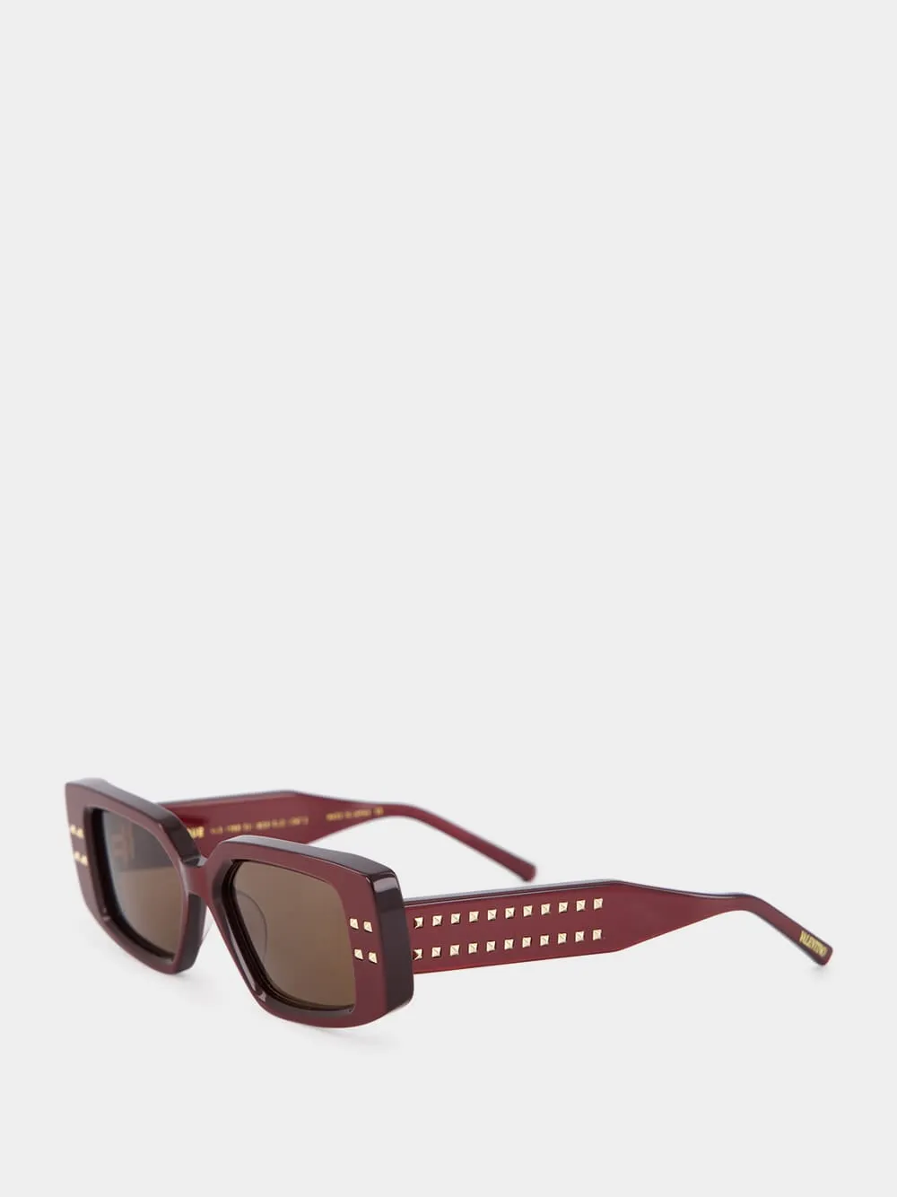Bordeaux Studded Square Sunglasses sold by Fashion Clinic product image thumbnail 3