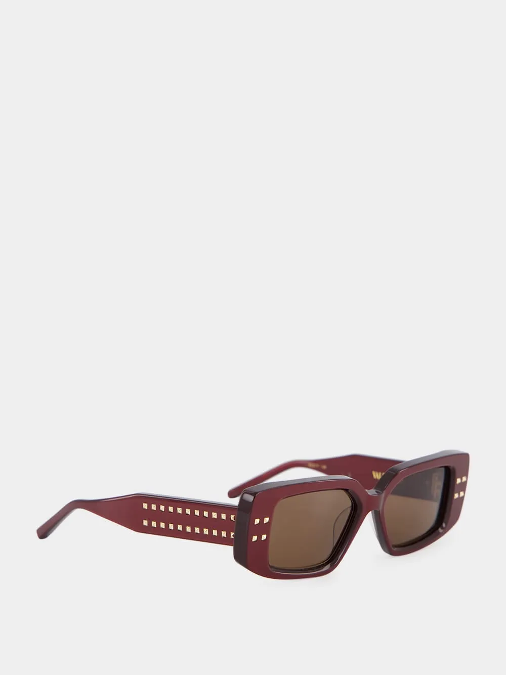 Bordeaux Studded Square Sunglasses sold by Fashion Clinic product image thumbnail 2