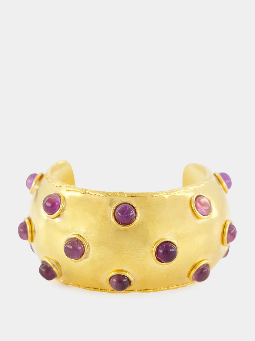Gold Dune Amethyst Cuff sold by Fashion Clinic