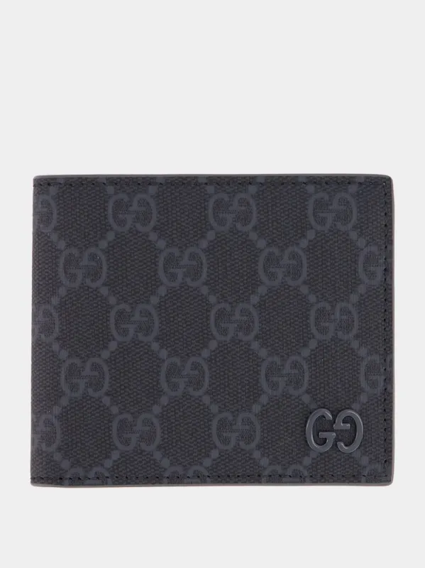 Black GG Canvas Bi-Fold Wallet made by Gucci