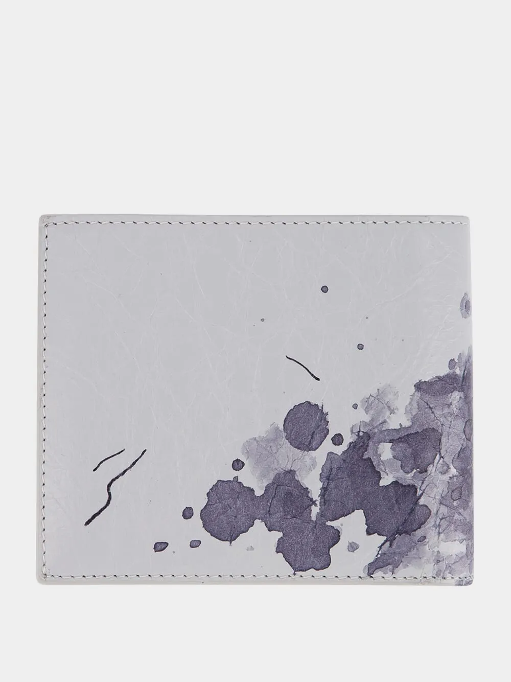 Light Grey Printed Leather Wallet sold by Fashion Clinic product image thumbnail 2