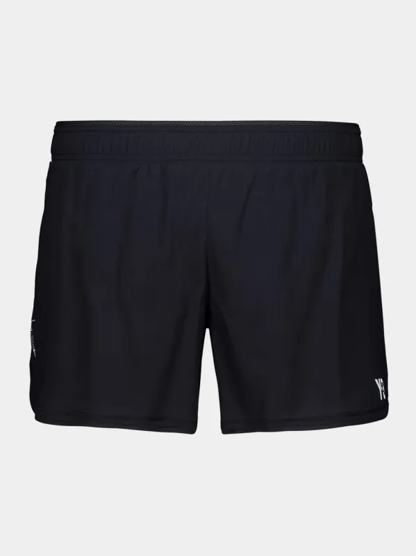 Black Pleated Running Shorts made by Y-3